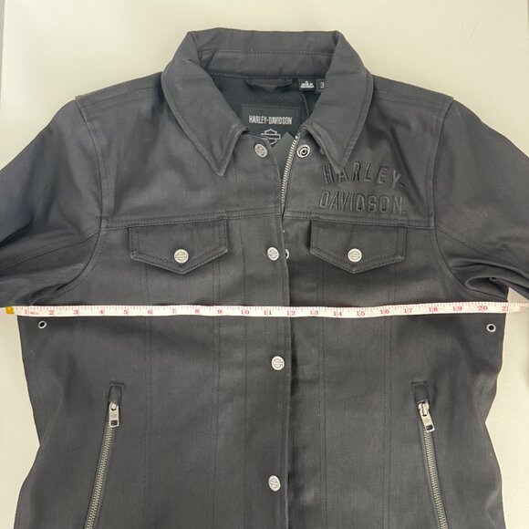 Harley-Davidson Women’s Trucker Motorcycle Riding Jacket Black SZ. MED- NWT - Picture 6 of 9